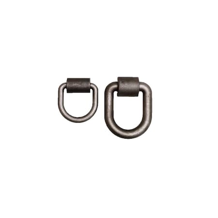 Bailey Weld-on 5/8 in. Forged D-Ring w/ bracket: 6,130 lbs. Working Load Limit, AISI-1025 Steel 322242